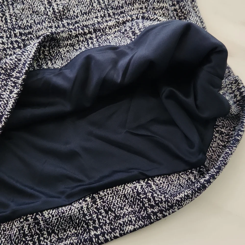 41 Hawthorn Navy Kora Knit Jacquard Pencil Skirt - XSP - Picture 4 of 4